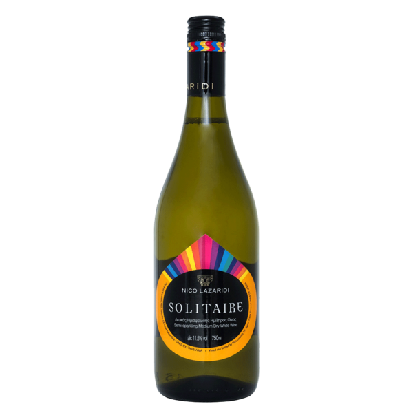 Chateau Nico Lazaridi Solitaire Λευκό Ημιαφρώδες Ημίξηρο Ugni Blanc, Μοσχάτο 2021 750ml