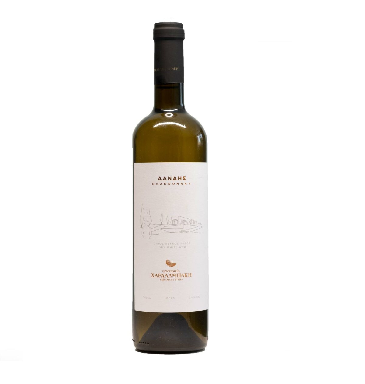 Οινοποιείο Χαραλαμπάκη, ΔΑΝΔΗΣ 2020, Chardonnay, Λευκός Ξηρός, 750ml - Image 1