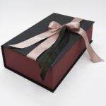 Κουτί τύπου βιβλίο Μπορντώ - Μαύρο 2 θέσεων